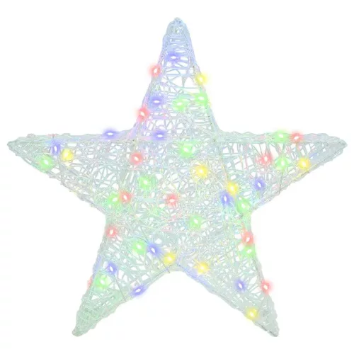  3D Csillag 50 LED-del Sokszínű 55 x 53.5 x 10 cm Akril