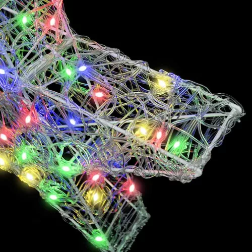  3D Csillag 50 LED-del Sokszínű 55 x 53.5 x 10 cm Akril