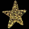  3D Csillag 50 LED-del Meleg fehér 55 x 52.5 x 9 cm Rattan