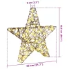  3D Csillag 50 LED-del Meleg fehér 55 x 52.5 x 9 cm Rattan