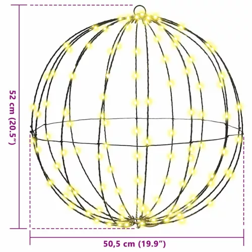  Labda 160 LED-del Meleg fehér 50 cm Fém
