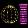  Labda 192 LED-del 2 pcs Meleg fehér 30 x 30 x 32 cm Fém