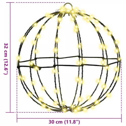  Labda 192 LED-del 2 pcs Meleg fehér 30 x 30 x 32 cm Fém