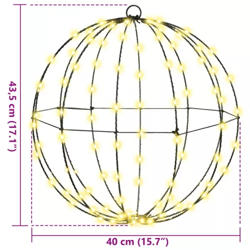  Labda 192 LED-del 2 pcs Meleg fehér 40 x 40 x 43,5 cm Fém