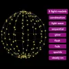  Labda 384 LED-del 2 pcs Meleg fehér 60 cm Fém