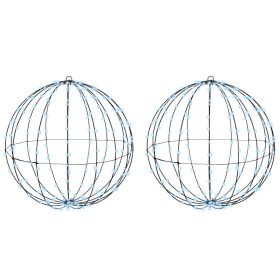  Labda 384 LED-del 2 pcs Hideg feher 60 cm Fém