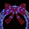  Koszorú LED -es lámpákkal Kék 120 cm Akril
