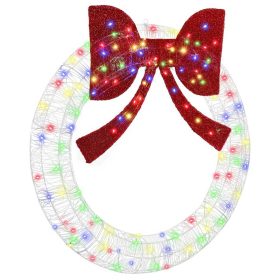  Koszorú LED -es lámpákkal Sokszínű 120 cm Akril