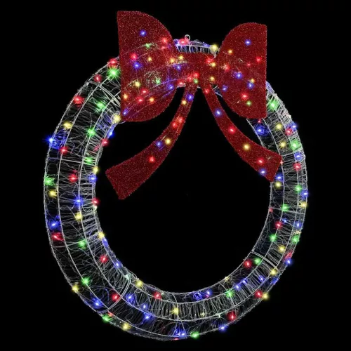  Koszorú LED -es lámpákkal Sokszínű 120 cm Akril