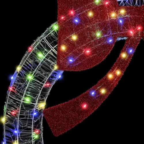  Koszorú LED -es lámpákkal Sokszínű 120 cm Akril
