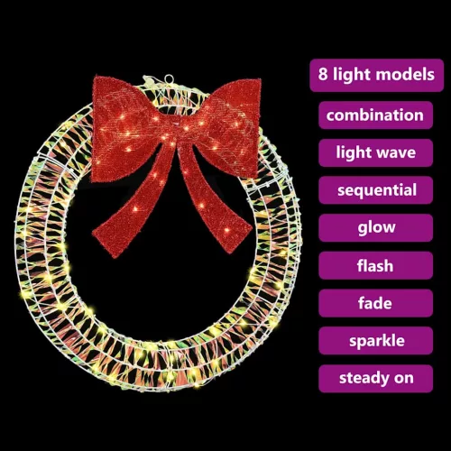  Koszorú 60 LED-del Meleg fehér 75 cm PET