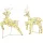  LED rénszarvasok 2 pcs Meleg fehér 64 x 42 x 15 cm PET