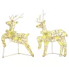  LED rénszarvasok 2 pcs Meleg fehér 64 x 42 x 15 cm PET