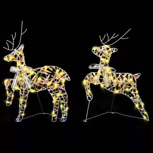  LED rénszarvasok 2 pcs Meleg fehér 64 x 42 x 15 cm PET