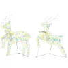  LED rénszarvasok 2 pcs Meleg fehér 64 x 42 x 15 cm PET