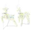  LED rénszarvasok 60 LED-del 3 pcs Meleg fehér PET