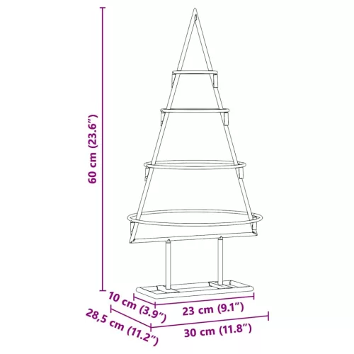  Fém karácsonyfa állvánnyal Arany 60 cm Porszórt Acél