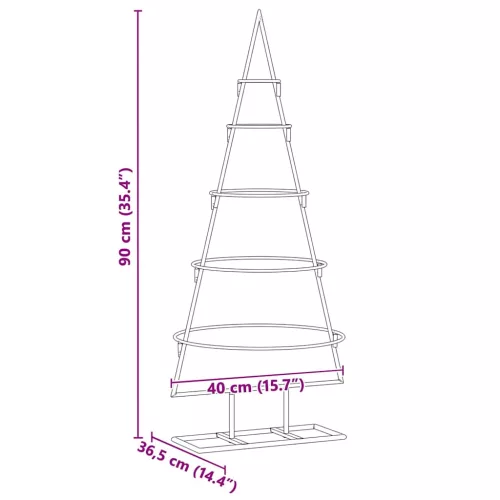  Fém karácsonyfa állvánnyal Arany 90 cm Porszórt Acél