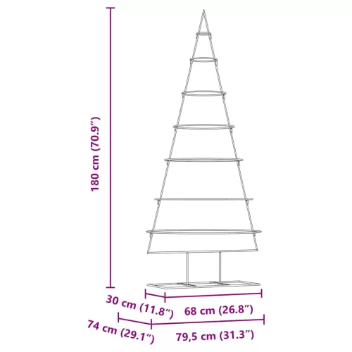  Fém karácsonyfa állvánnyal Arany 180 cm Porszórt Acél