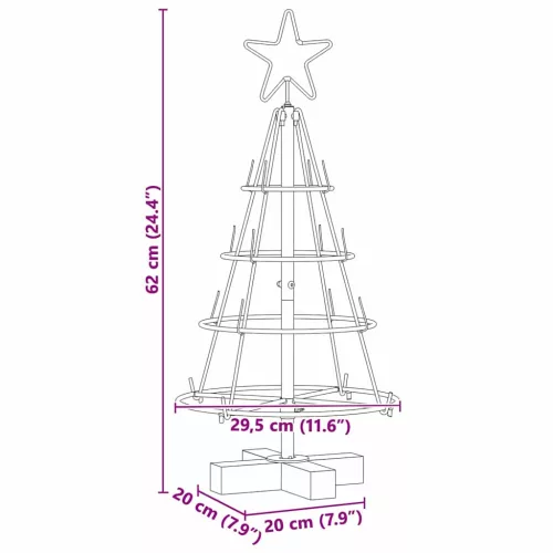  Karácsonyi kúp fa állvánnyal Fekete 60 cm Acél