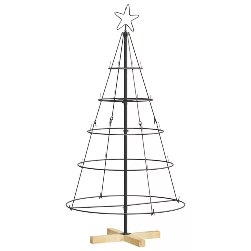  Karácsonyi kúp fa állvánnyal Fekete 125 cm Acél