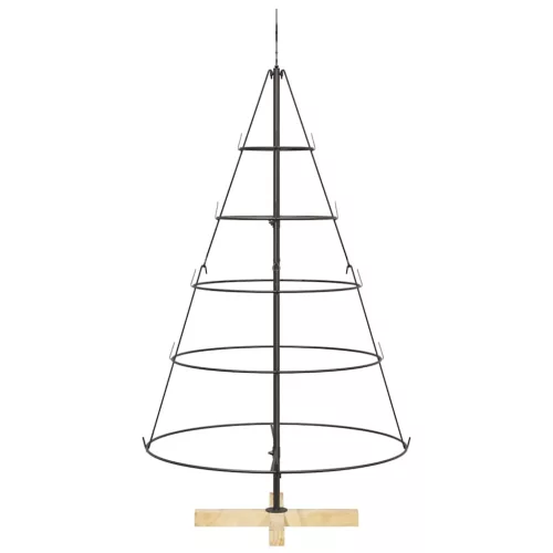  Karácsonyi kúp fa állvánnyal Fekete 125 cm Acél