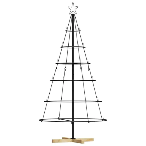  Karácsonyi kúp fa állvánnyal Fekete 150 cm Acél