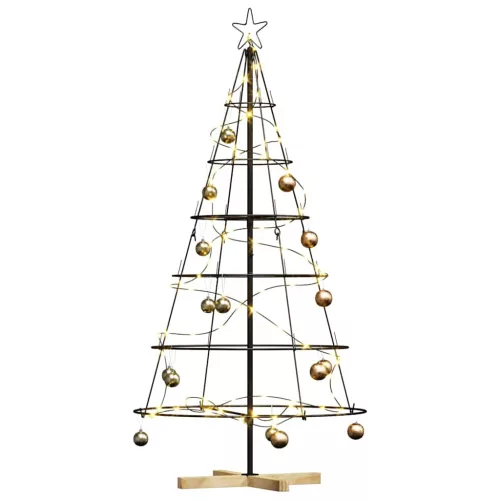  Karácsonyi kúp fa állvánnyal Fekete 150 cm Acél