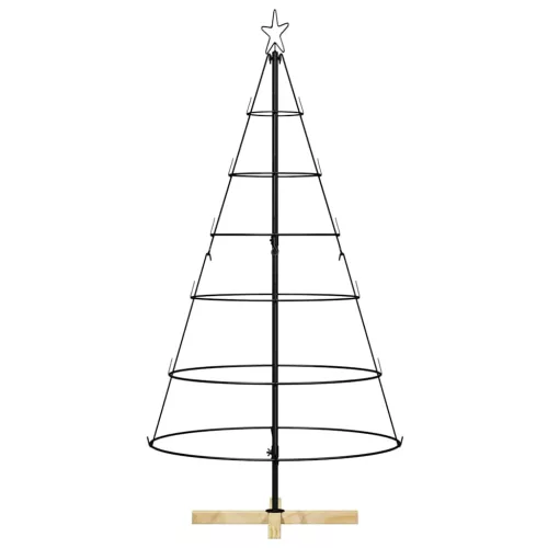  Karácsonyi kúp fa állvánnyal Fekete 150 cm Acél