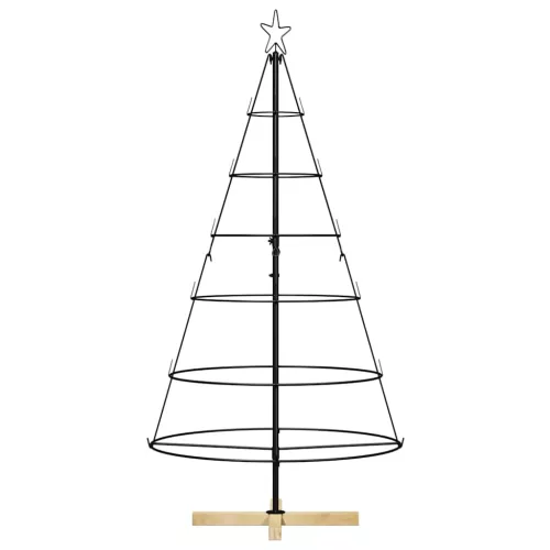  Karácsonyi kúp fa állvánnyal Fekete 150 cm Acél