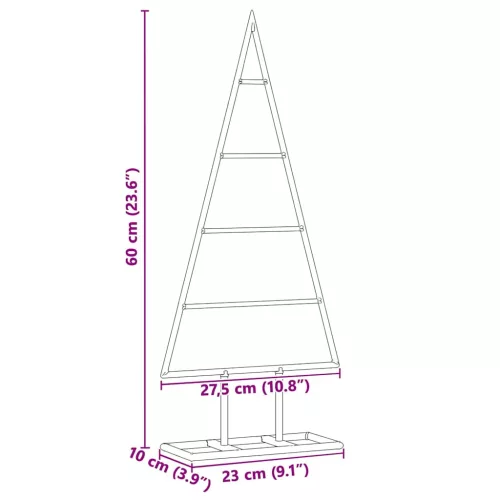  Fém karácsonyfa állvánnyal Arany 60 cm Porszórt Acél