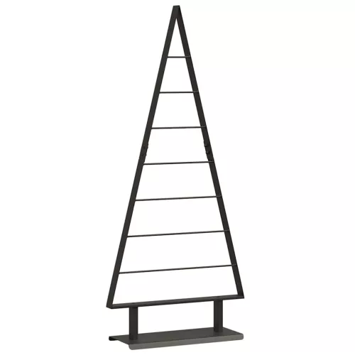  Fém karácsonyfa állvánnyal Fekete 125 cm Acél
