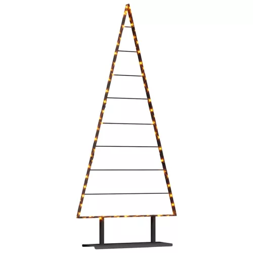  Fém karácsonyfa állvánnyal Fekete 180 cm Acél