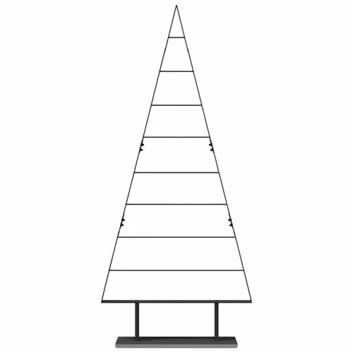  Fém karácsonyfa állvánnyal Fekete 180 cm Acél