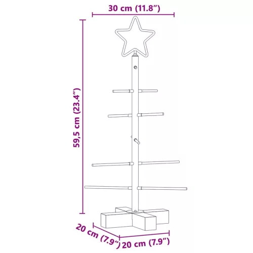  Fém karácsonyfa állvánnyal Fekete 60 cm Porszórt Acél