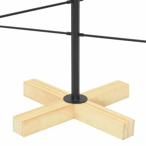  Fém karácsonyfa állvánnyal Fekete 90 cm Porszórt Acél