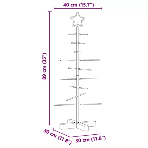  Fém karácsonyfa állvánnyal Fekete 90 cm Porszórt Acél