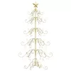  Fém karácsonyfa állvánnyal Arany 150 cm Porszórt Acél