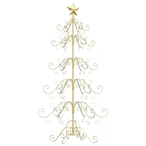  Fém karácsonyfa állvánnyal Arany 150 cm Porszórt Acél