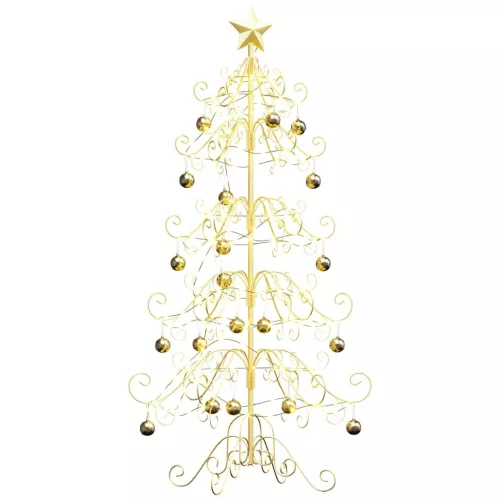  Fém karácsonyfa állvánnyal Arany 150 cm Porszórt Acél