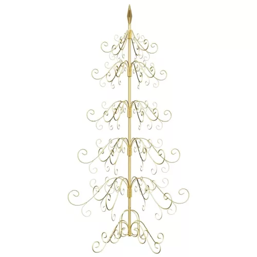  Fém karácsonyfa állvánnyal Arany 150 cm Porszórt Acél