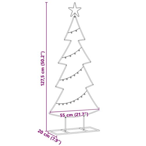  Fém karácsonyfa állvánnyal Fekete 125 cm Acél