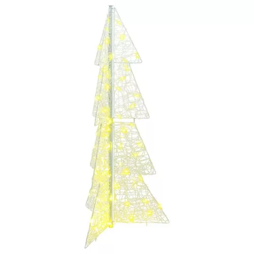  Karácsonyfa 100 LED-del Meleg fehér 120 cm Akril