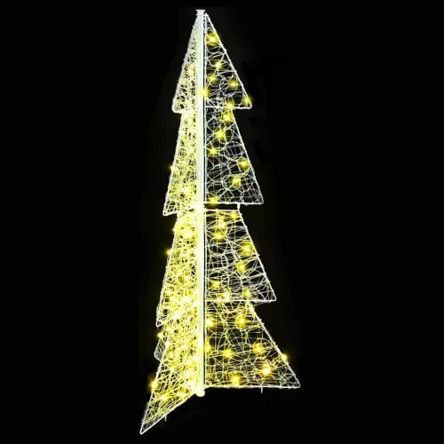  Karácsonyfa 100 LED-del Meleg fehér 120 cm Akril
