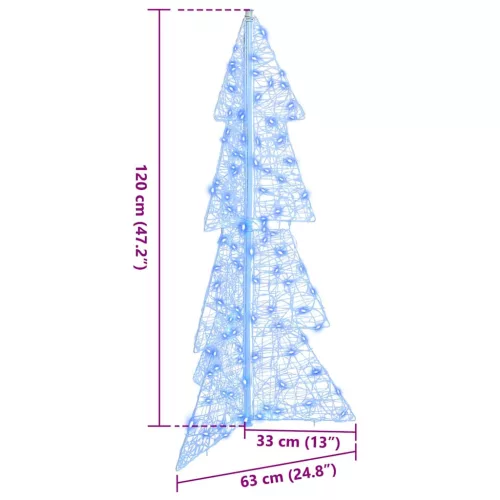  Karácsonyfa 100 LED-del Kék 120 cm Akril