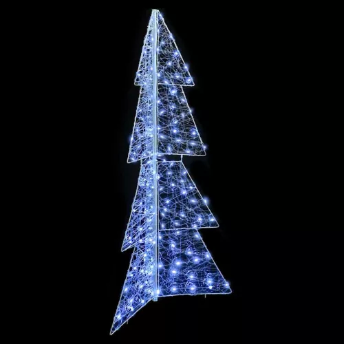  Karácsonyfa 160 LED-del Hideg Fehér 150 cm Akril