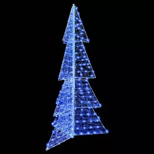  Karácsonyfa 240 LED-del Kék 180 cm Akril