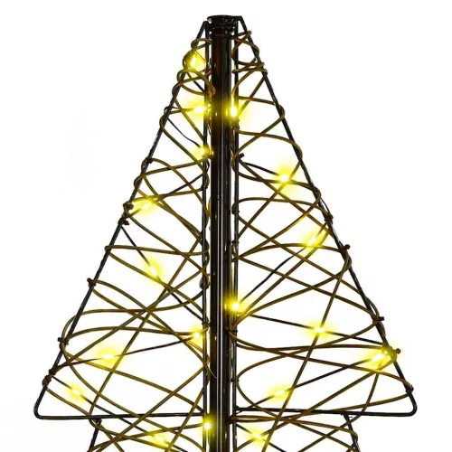  Karácsonyfa 100 LED-del Meleg fehér 120 cm Rattan
