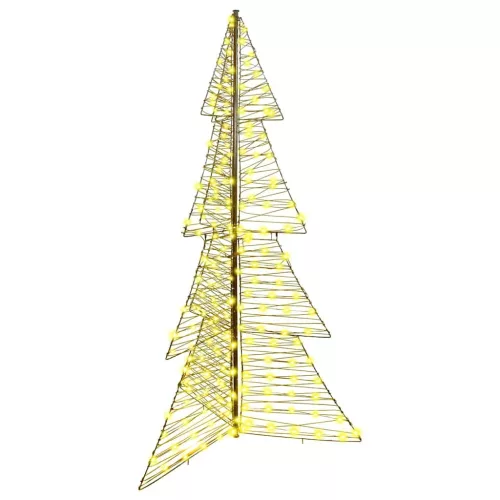  Karácsonyfa 240 LED-del Meleg fehér 180 cm Rattan