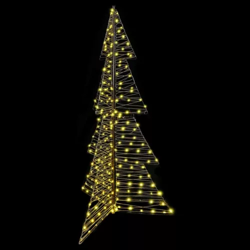 Karácsonyfa 240 LED-del Meleg fehér 180 cm Rattan